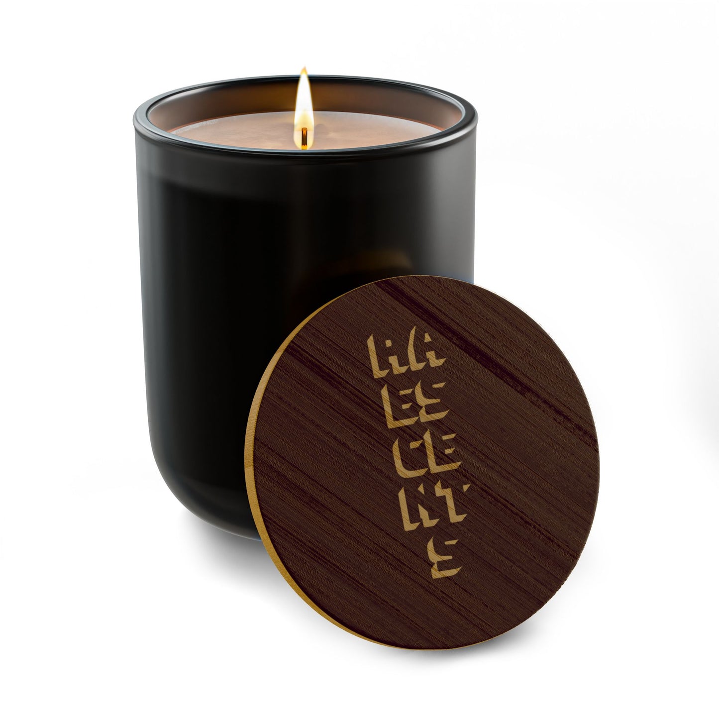 Rae Scents Engraved 14oz Scented Soy Candle — Luxury Wood Lid